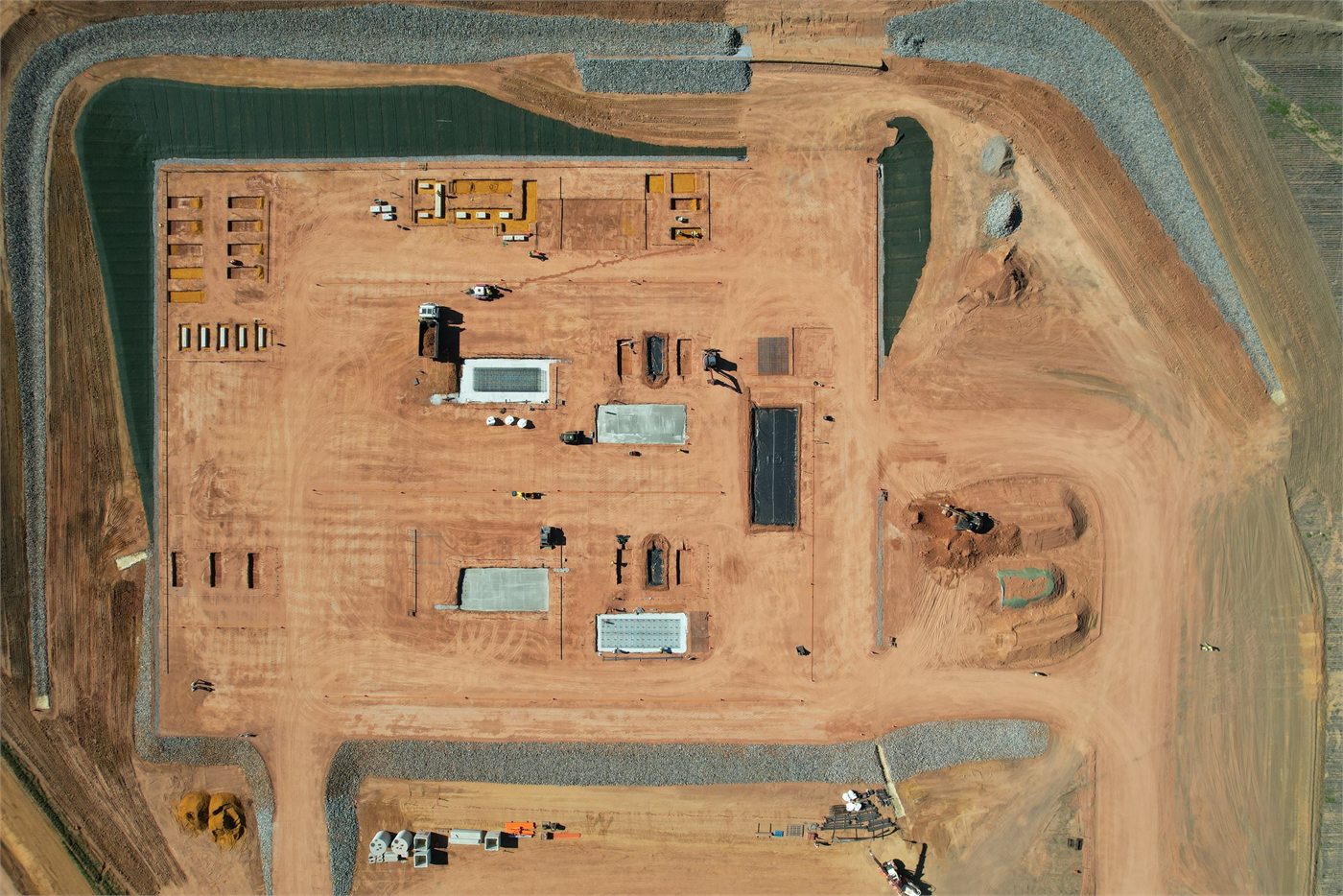 Compressor station earthworks