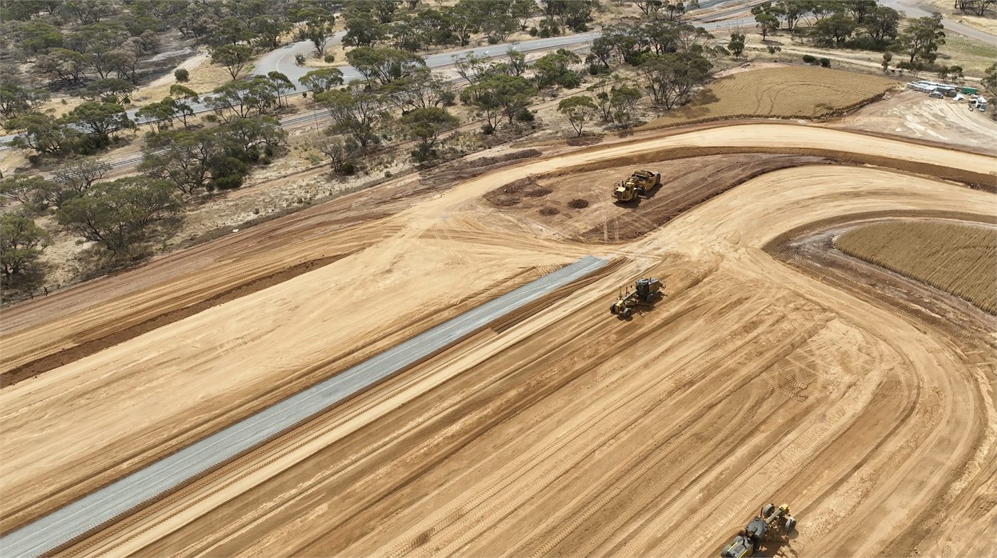 Marchagee temporary grain storage earthworks