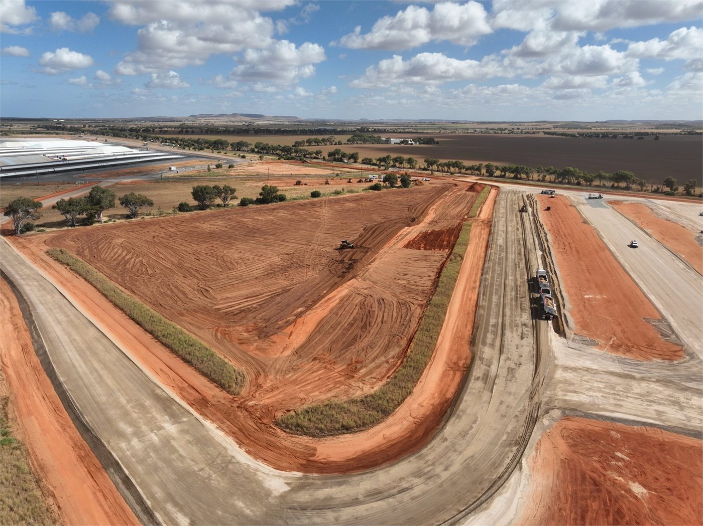 Narngulu temporary grain storage earthworks