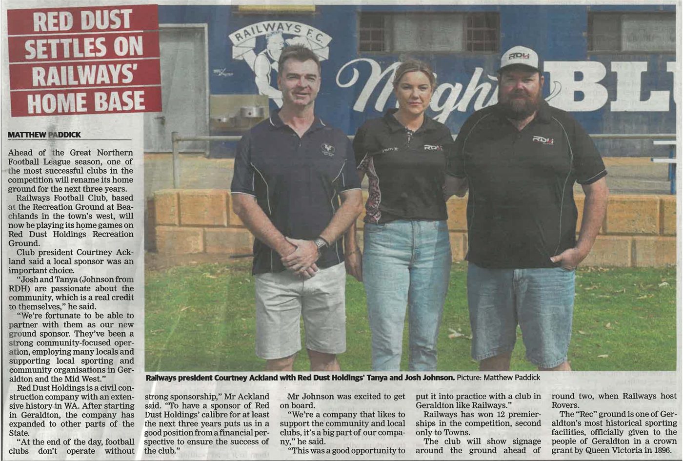 Introducing the Red Dust Holdings Recreation Grounds