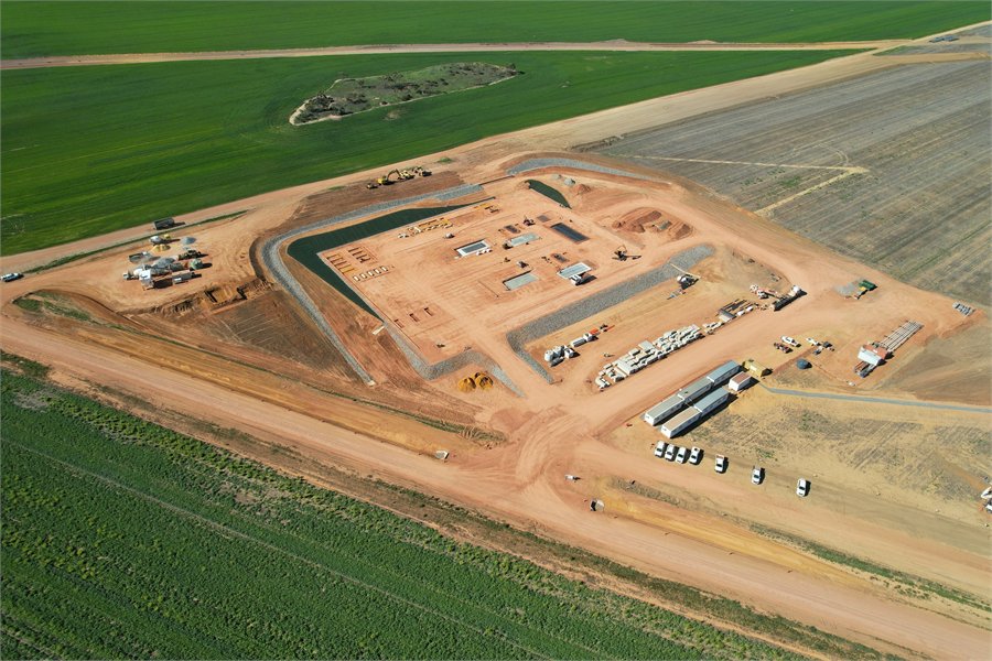 Compressor station earthworks