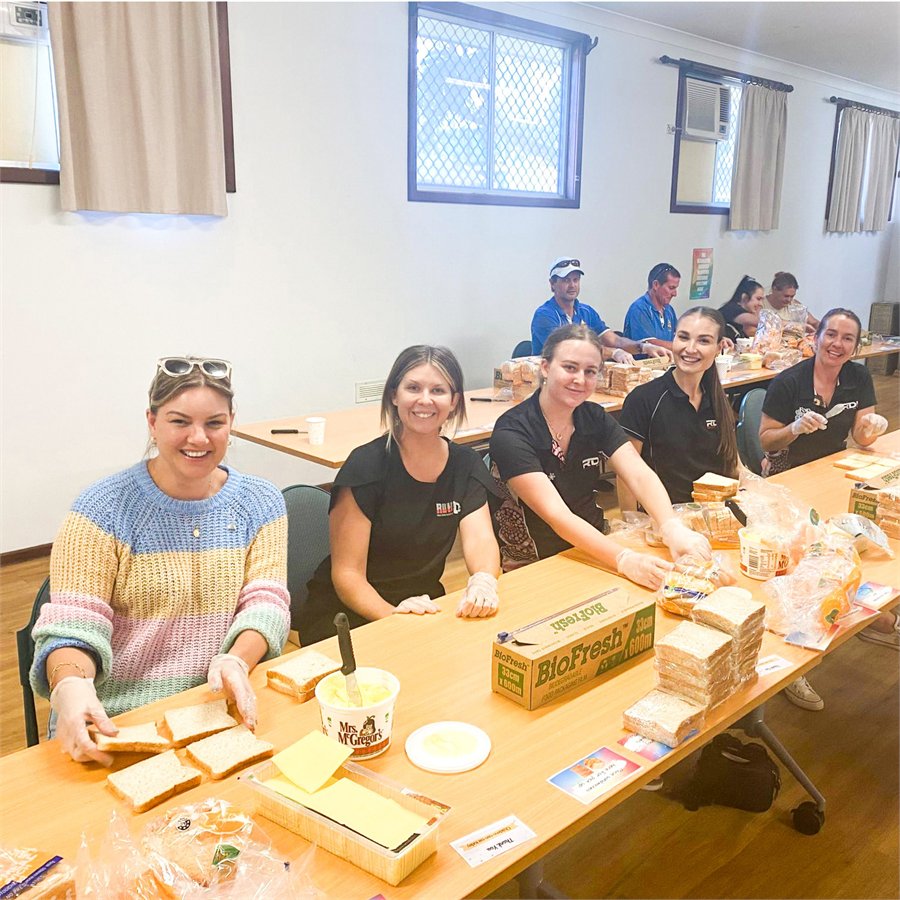 The Red Dust ladies have been volunteering to make sandwiches at Ngala