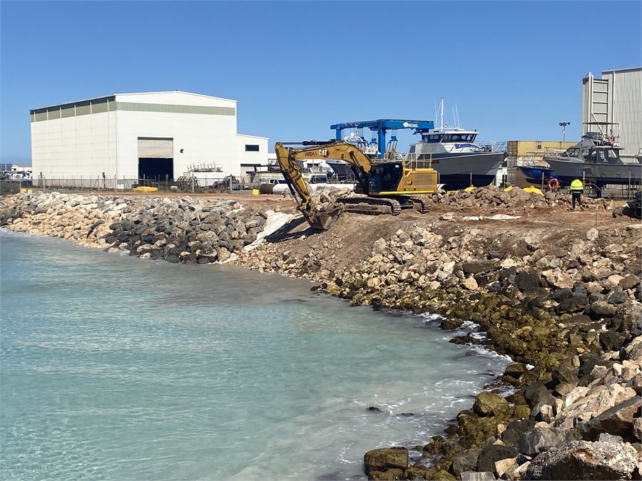 Port-wide rock wall repairs