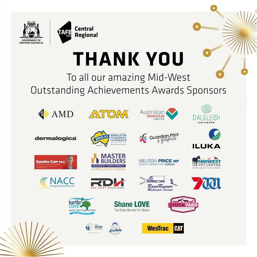 RDH sponsored the 2024 Midwest Outstanding Achievement Award at Central Regional TAFE